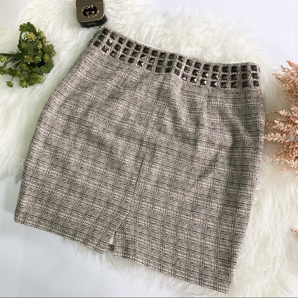 The Limited Tweed Studded Pencil Skirt size 6 - Picture 3 of 6